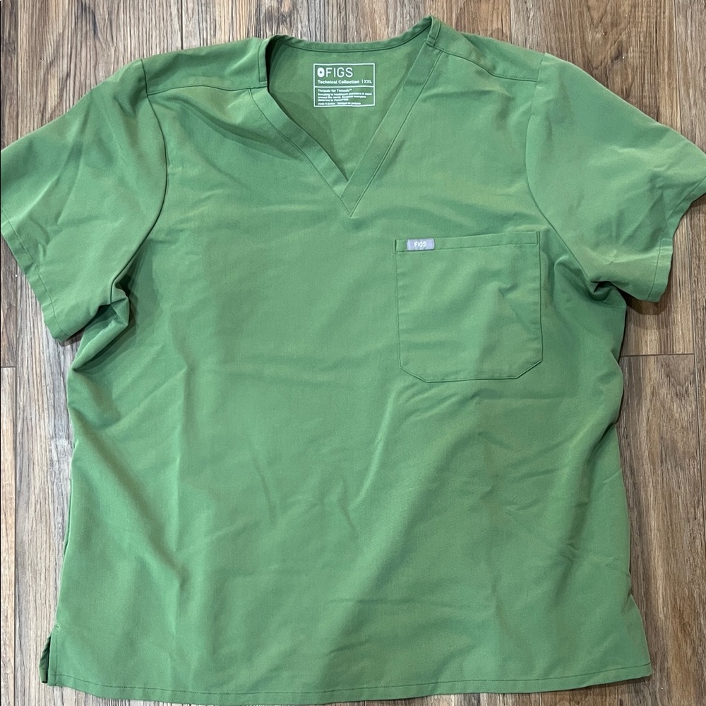 Figs Women's Short Sleeve Green Set